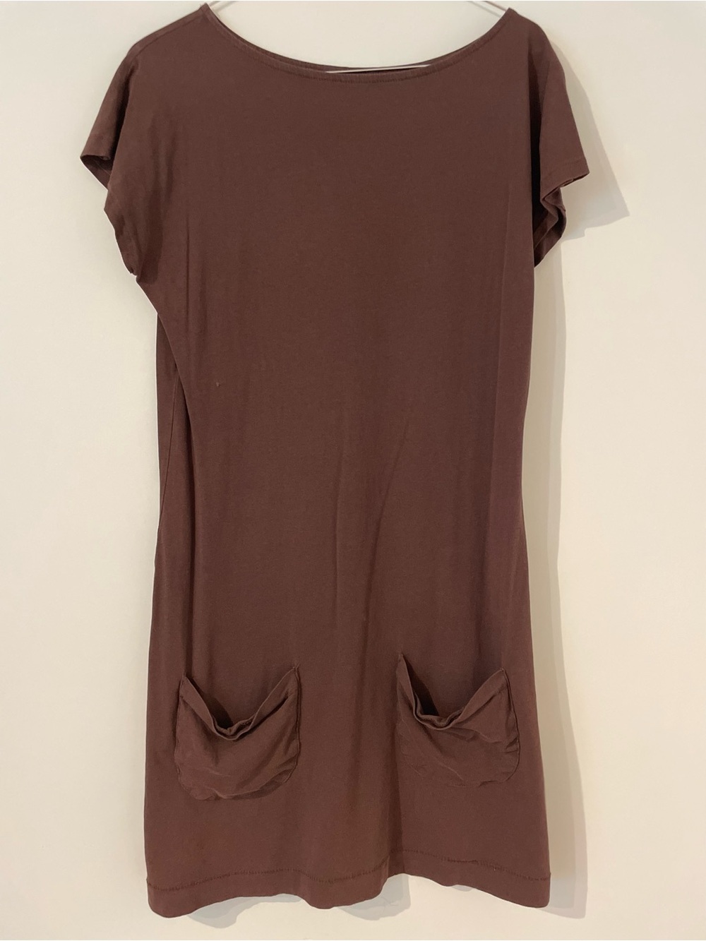 Alternative Brown Short Sleeve Tunic with Front Pockets